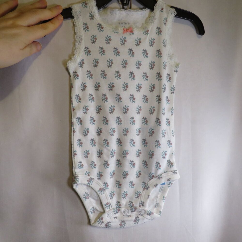 Baby Orange Floral Bodysuit & Shorts 6mts 100% cotton - Picture 6 of 10